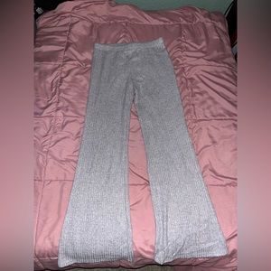 Gray flare leggings for girls